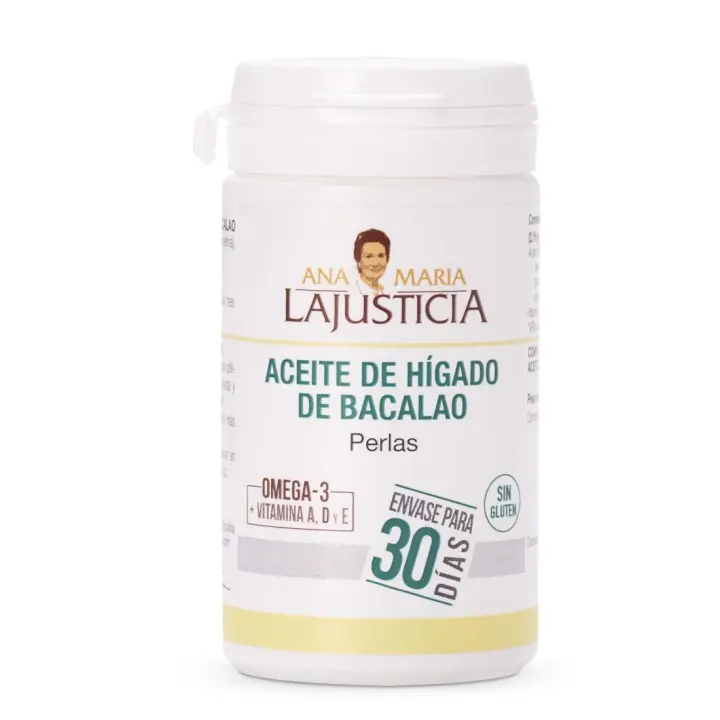Ana Maria Lajusticia - Aceite de Hígado de Bacalao Omega 3  Salud Cardiovascular y Articular  90 Cápsulas - 1