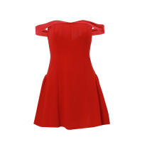 Vestido Mini Sin Mangas De Hombro Descubierto Espalda Descubierta Cierre De Cremallera Elegante Y Moderno Para Fiesta De Otoño Vestido Bodycon Para Mujer - details 15