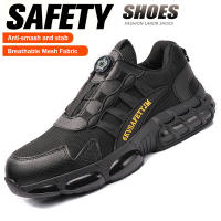 Botas De Seguridad Para Hombre Con Punta De Acero Transpirables Y Ligeras Zapatos De Construcción Con Botón Rotativo Suela De Goma Cómodas Para Todas Las Estaciones - details 5