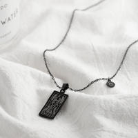 Collar Pendentivo De Acero Inoxidable Para Mujer Con Constelaciones Doble Cara En Color Negro Zodíaco Horóscopo Regalos - details 9
