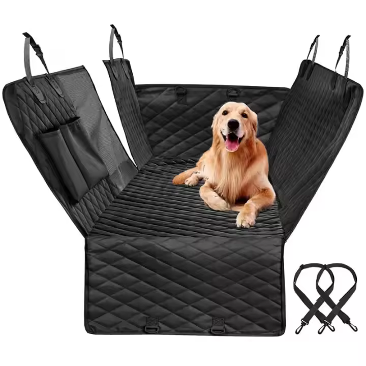 4 en 1 Funda Coche Perros Asiento Trasero, Cubre Asientos with Ventana Lateral Protector, Antideslizante Impermeable - 1