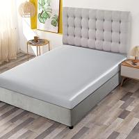 Sábana Suelta De Satén Clásica Y Lujo Seda Suave De Color Sólido 1 Pieza Sábana Ajustable Para Cama 100% Poliéster - details 0