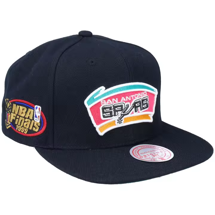 Gorra Mitchell & Ness San Antonio Spurs para hombre en color negro - 1