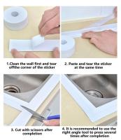 Cinta Impermeable Para Baño Y Cocina Adhesiva Para Sellar El Baño Y La Cocina PVC Autoadhesiva Para Ducha Y Fregadero - details 8