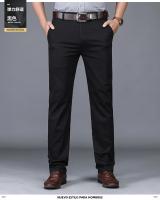 Pantalones Casuales De Algodón Para Hombre Primavera Verano Verde Negro Caqui Estilo Business Cierre De Cremallera High Waist - details 9