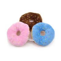 Juguete De Peluche Para Perros Suave Donut Con Sonido De Silbato Juguete Interactivo Para Pequeños Y Medianos Perros Divertido Para Masticar - details 0