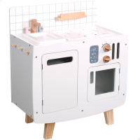 Teamson - Cocinita de madera para niños y niñas, diseño retro, mide 55x30x63 cm, ideal para juegos de rol, cocina infantil de juguete con detalles realistas, fabricada en materiales duraderos, recomendada para mayores de 3 años - details 0