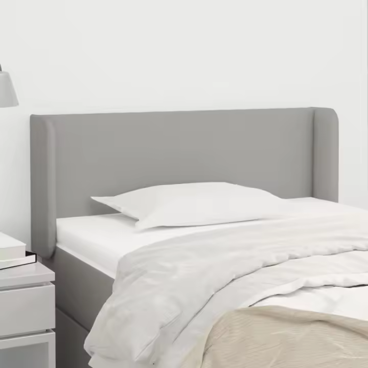 vidaXL Cabecero de tela gris claro 83x16x78/88 cm - 1