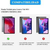 Funda con Teclado para Lenovo Tab M11 11" 2024(TB330FU/TB330XU), Español Ñ Teclado Bluetooth Inalámbrico Desmontable con Funda Protectora Delgada para Tablet Lenovo Tab M11 11 Pulgadas 2024(TB330FU/TB330XU), - details 0
