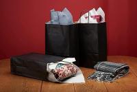 Zirizon- Bolsas Papel Kraft con Asas Retorcidas para Regalo y Compras -NEGRO - details 3