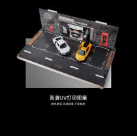 Caja De Exhibición De Coche a Escala 1/64 Con Estacionamiento Y Garage Multisorpresa Modelo De Juguete Para Adultos Sin Batería Hecho De Plástico - details 11
