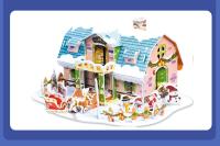 Rompecabezas 3D Creativo Juego Educativo Para Niños Casa De Navidad DIY Regalo De Año Nuevo Juguetes Para Bebés - details 3