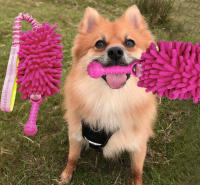 Juguete Interactivo Para Perros 1pc Peluche Resistentes Al Masticar Con Bola De Cordón Para Aliviar La Boredom yEducación - details 1