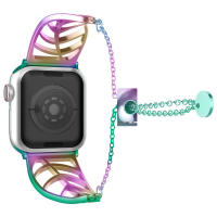 Correa De Acero Inoxidable Compatible Con Apple Watch Para Mujeres Estilo Metalico Versátil Para Modelos De 38mm 40mm 41mm 42mm 44mm 45mm - details 17