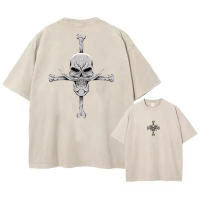 Camiseta Hip Hop Retro Lavada Streetwear Anime Impresión Estilo Graphic Verano 100% Algodón Unisex Hombre Mujer Tops Tees Y2K - details 4