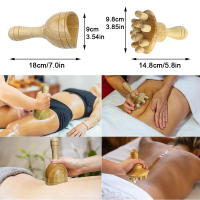 Masajeador De Madera Para Masaje Estático Sueco Con Setas Herramienta De Terapia Para Relajación Muscular Y Drains Límpico Anticelulitis - details 5