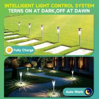 Luces solares para jardín 12 piezas Luces solares para jardín/paisaje IP44 Luces LED impermeables para exteriores para jardín, luces solares para césped de acero inoxidable para pasillo, césped, terraza - details 0