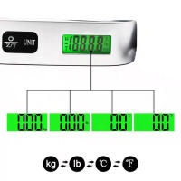 Báscula Digital Portátil De Mano 50kg 110lb Con Pantalla LCD Para Equipaje Y Viajes Escala De Pesaje Electrónica Mini - details 1