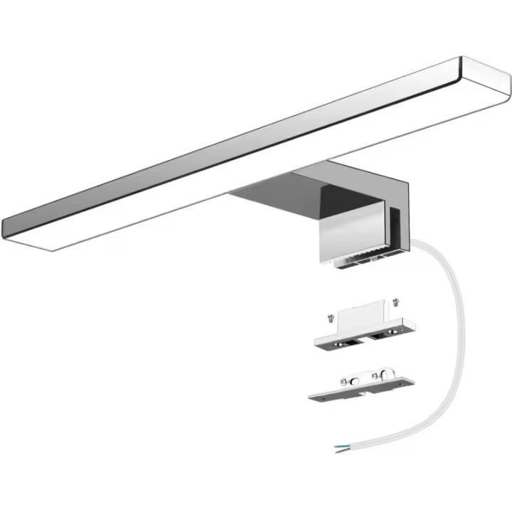 Luces LED para espejo de baño 5W 600 lúmenes, lámpara de baño 30cm blanco frío 6000K, luz de pared impermeable para baño - 1