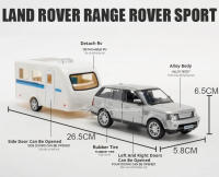 Modelo a Escala 1/36 Land Rover JEEP Wrangler F150 Camión De Remolque De Coche Juguetes De Aleación De Metal Con Puertas Abiertas Set De Caravana Para Niños - details 1