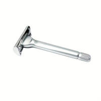 Afeitadora De Seguridad De Acero Inoxidable Con Doble Cabeza Butterfly Para Hombres Y Mujeres Con 10 Hojas De Plata Platinadas Para Afeitar Con Agua - details 5