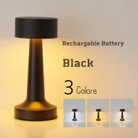 Lámpara De Mesa Recargable Con Sensor Táctil Luz Nocturna LED Sin Cable Para Lectura En Restaurantes Hoteles Bares Decoración De Dormitorios - details 2