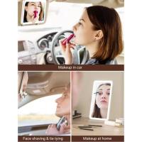 Espejo De Mano Con Luz LED Modo Dimming Sin Fin Visera Solar Recargable Sensor Táctil Espejo De Interior Conveniente - details 8