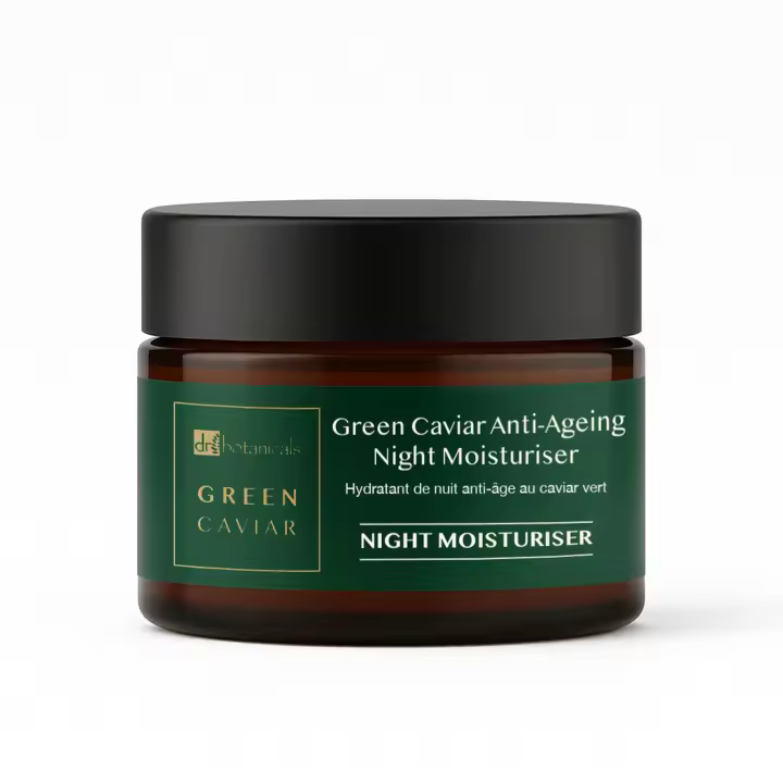 Dr Botanicals - Crema de Noche Antioxidante Green Caviar con Aceite de Argán 50 ml, Antiedad Hidratante para Piel Apagada, Deshidratación Nocturna y Estrés Ambiental - 1