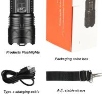 Linterna LED Potente 1000W Recargable Tipo-C 15000mah Para Camping Lanterna De Zoom 9000M Con Salida De Luz De Punto Fijo Resistente Al Agua Y Choque - details 48