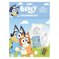 Set para Colorear Bluey 15 piezas, Papelería Infantil Bluey, Hojas para Colorear, Lápices de Colores y Pegatinas Bluey, Regalo Cumpleaños para Niños y Niñas - details 0