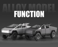 Modelo De Camión Tesla Cybertruck 1/24 En Aleación De Metal Juguete De Simulación Con Sonido Y Luz Vehículo Off-Road Para Niños - details 1