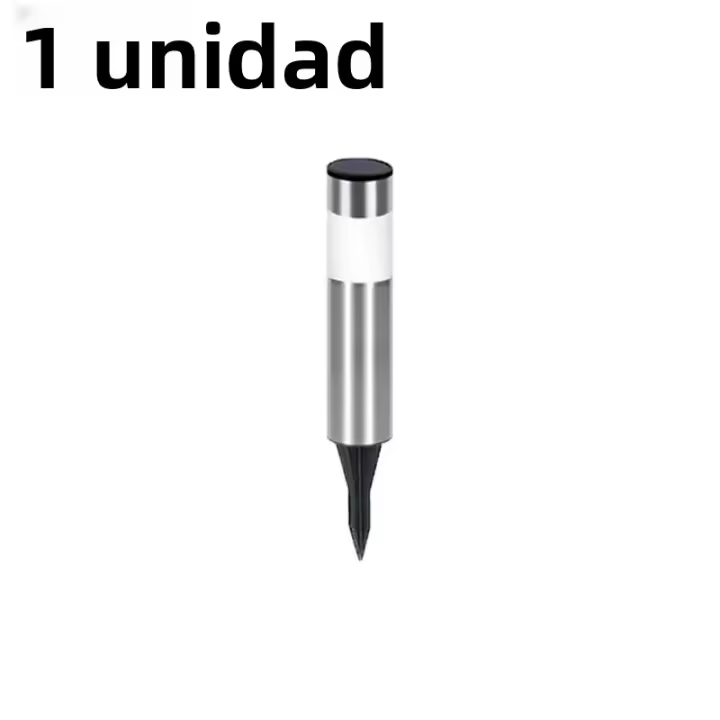 Luces Solares Para Jardín Y Patio LED Impermeables De Acero Inoxidable 1-8 Pcs Luz De Césped Para Caminos Y Jardines - 1