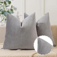 Cubierta De Cojín Suave De Veludo Con Patrón Rayado Para Decoración De Hogar Lujo Cubierta Decorativa Para Sofá Y Cama - details 27