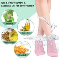 Calcetines De Cuidado De Pies Con Gel De Silicona Para Hidratación Y Alivio Del Dolor Protección Contra Piel Muerta Y Agrietada Herramientas De Pedicura Para Mujeres - details 5