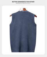 Chaleco Sin Mangas Para Hombre Estilo Casual Grueso Para Otoño E Invierno Suéter Caliente Negocios Inteligentes Tejido De Lana - details 10
