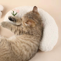 Almohada De Descanso Para Mascotas Forma De Media Luna Protección Del Cuello Para Gatos Almohada U-Shaped Para Sueño Profundo - details 2