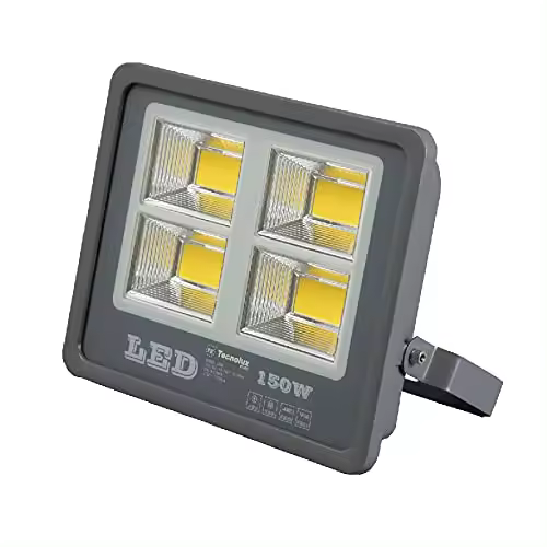 150W FLOODLIGHT LED FOCO PROYECTOR LED PARA EXTERIORILUMINACIÓN DECORACIÓN 3000K LUZ CALIDA IP66 GRIS - 1