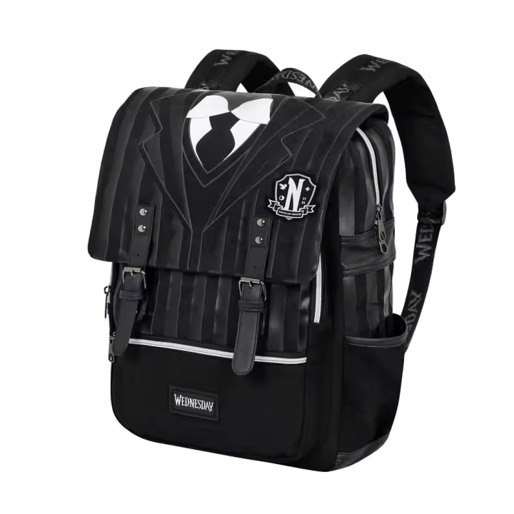 Wednesday Miércoles Uniform Mochila Oxford, Negro - 1