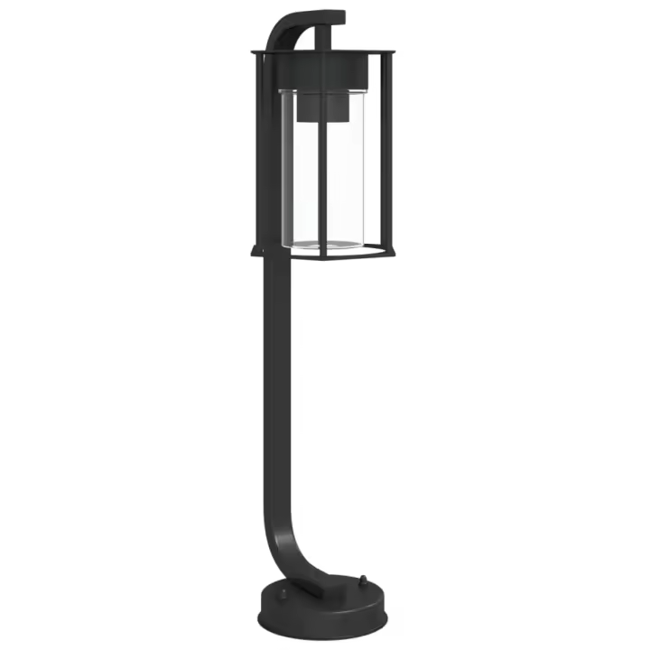 vidaXL Lámpara de suelo de exterior acero inoxidable negro Dimensiones 100 cm, 60 cm - 1