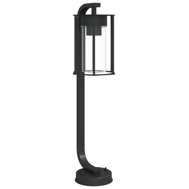 vidaXL Lámpara de suelo de exterior acero inoxidable negro Dimensiones 100 cm, 60 cm - 1