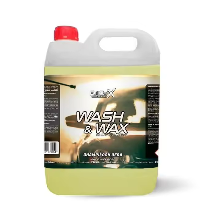 AutoFullCar - CHAMPÚ CON CERA WASH&WAX 5 LITROS FullCarX - 1