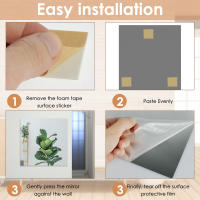 Juego De 4/8 Piezas De Espejos Acrílicos Adhesivos Self Adhesive 2mm Espesos Flexibles Y No Rompibles Paredes De Espejos Cuadradas - details 3