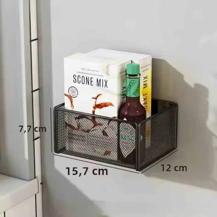 Rack De Almacenamiento Magnético Para Nevera Organizador Portátil Sin Perforar Estante Práctico Para El Hogar Y Oficina - 1