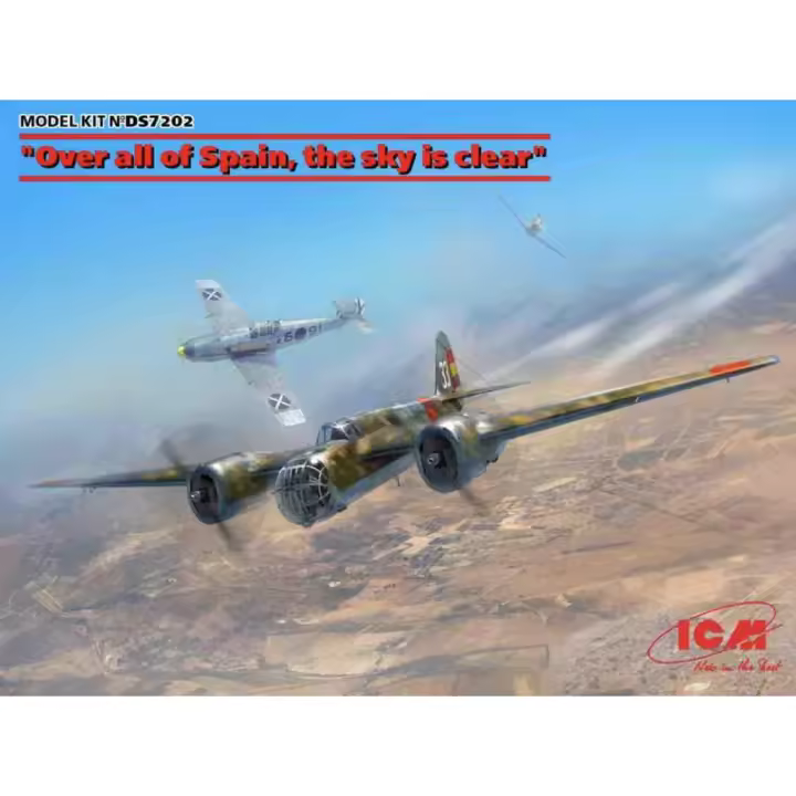 Messerschmitt BF109 E-3 y Tupolev SB-2 Guerra Civil Española ICM-DS7202 - 1