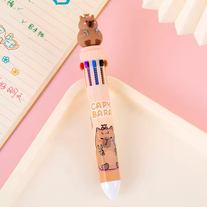 Lápices De Plástico Capybara 0.5mm Gel Colores Kawaii Para Escuela Y Oficina Suministros De Papelería 10 Colores - 1