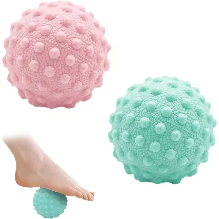 Pelota de masaje con púas, pelotas de masaje deportivo, pelotas de masaje miofascial, 2 piezas de pelota de masaje, pelota de masaje de pies, pelotas de masaje muscular - 1