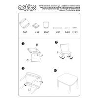 Set de Mesa con 2 Sillas Paw Patrol, Mueble Infantil Patrulla Canina, Mesa Cuadrada de Madera para Niños y Niñas 50x50x44cm, Color Azul, Regalo Cumpleaños - details 3