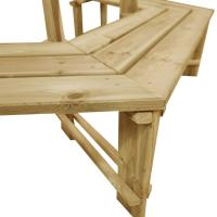 vidaXL Banco de jardín madera pino impregnada 240 cm - details 3