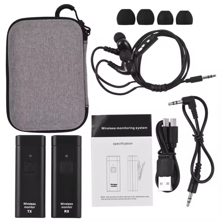 Sistema De Monitoreo De Auriculares Inalámbricos Profesionales IEM Transmisor Receptor Estéreo Con Devolución En Tiempo Real Para Cantante Banda Escenario - 1