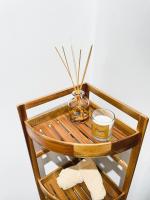 Baños Boutique Organizador de Ducha de Madera de acacia con 3 Niveles estanteria madera - details 1